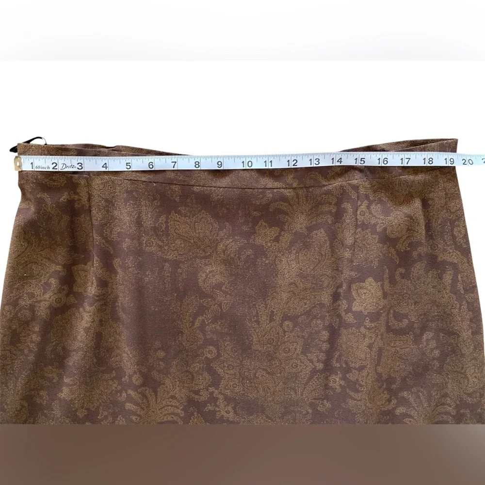 Brown and Gold Flouncy Circle Skirt, Sz EU 50, US 18-20